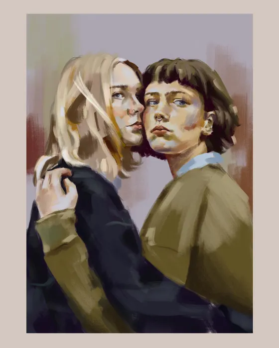 Sin título. Manchas de colores de una tarde, sin pretensión de hacer nada demasiado terminado.