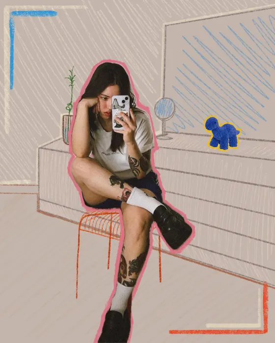 Un selfie de colores